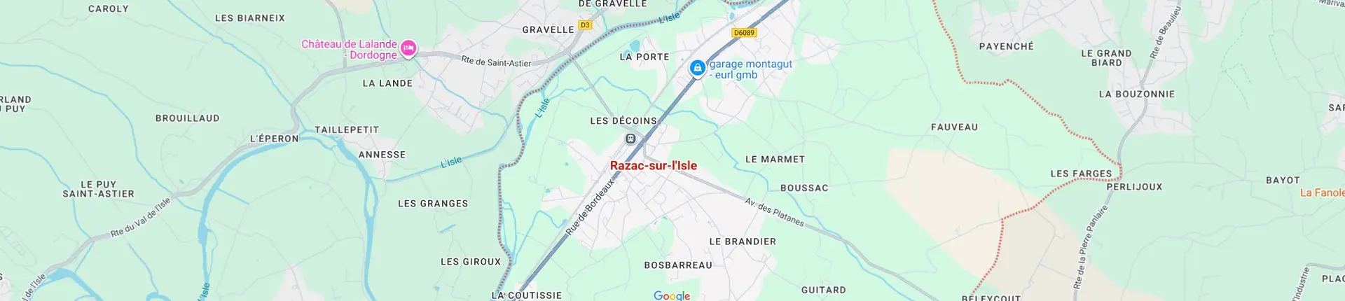carte de razac sur l'isle